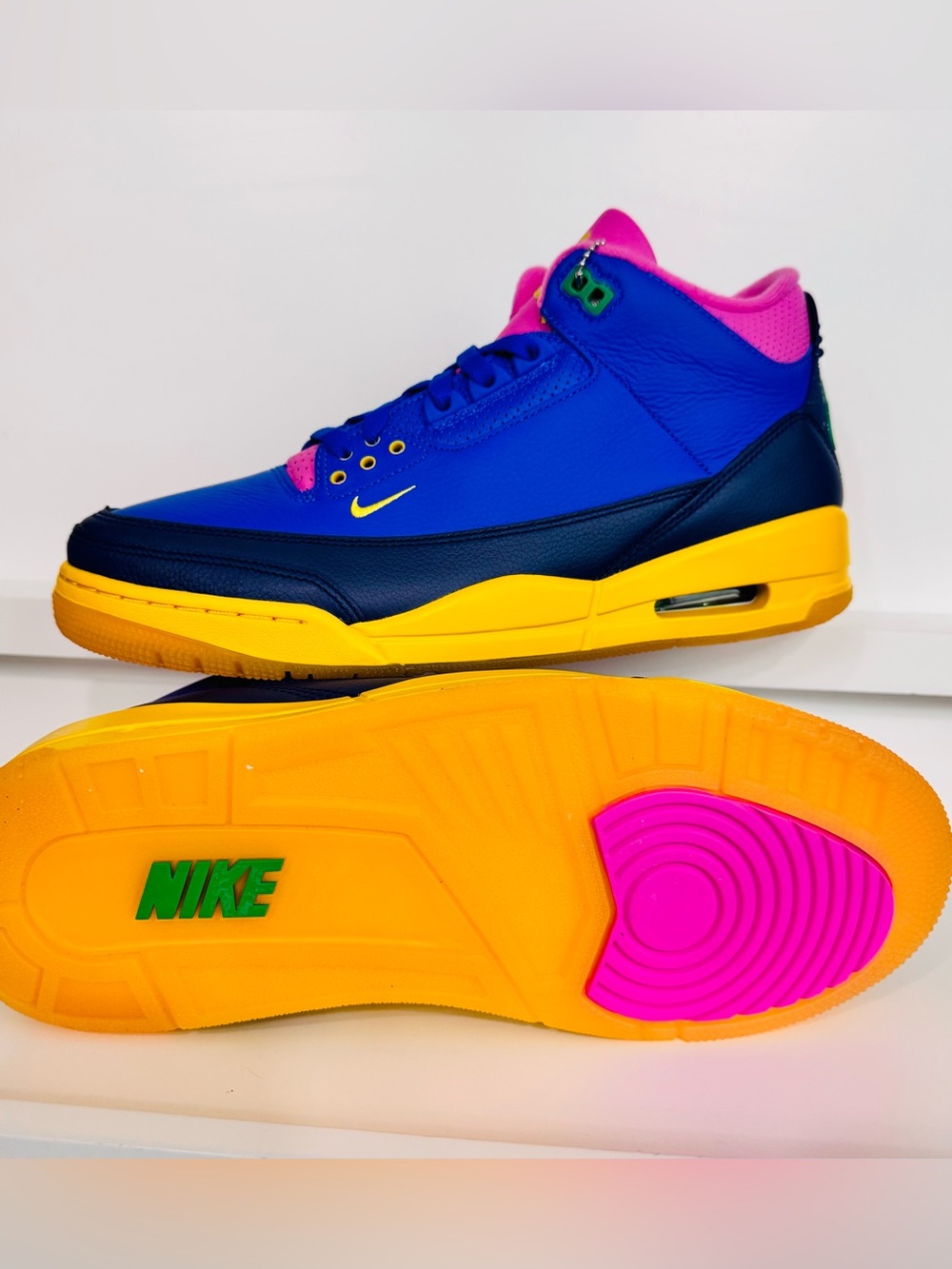 Jordan 3 Retro Brazil IV4871-400 Size 10.5 DS Hangtag + Extra Laces No Box🇧🇷 - Picture 3 of 16
